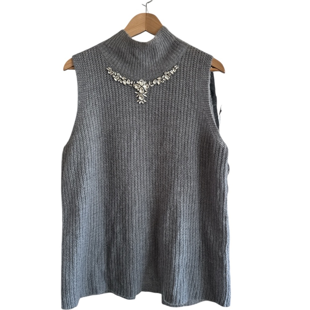 FRENCH CONNECTION MATHILDE EMBELLISHED SWEATER BLOUSE